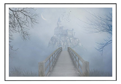 Постер «Замок в тумане №1» (57 х 82 см) В спальню В прихожую Домашний офис В кабинет В гостиную, гарантия 12 месяцев
